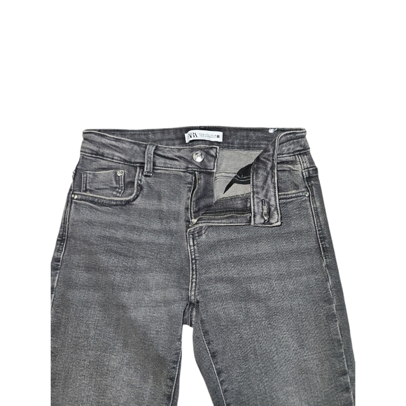 Zara Women's Gray Skinny Denim Jeans Size 6 - Picture 3 of 11